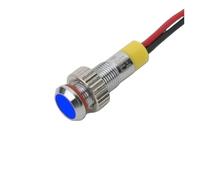 1pcs 6mm 8mm 10mm 12mm Metal LED Warning indicator light IP67 Signal Lamp Wires switch 3V 5V 12V 220V Red Blue NWPNLXEA(LED Blue,12MM_3V)