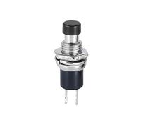1PCS,7MM, Round Momentary Push Button Switch Press The Self-Reset,Normally Open 1NO,Normally Closed 1NC,MicroSwitchs NWPNLXEA(BLACK,1PCS_1NC)