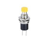 1PCS,7MM, Round Momentary Push Button Switch Press The Self-Reset,Normally Open 1NO,Normally Closed 1NC,MicroSwitchs NWPNLXEA(Yellow,1PCS_1NO)