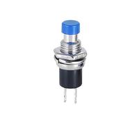 1PCS,7MM, Round Momentary Push Button Switch Press The Self-Reset,Normally Open 1NO,Normally Closed 1NC,MicroSwitchs NWPNLXEA(Blue,1PCS_1NO)