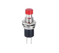 1PCS,7MM, Round Momentary Push Button Switch Press The Self-Reset,Normally Open 1NO,Normally Closed 1NC,MicroSwitchs NWPNLXEA(Red,1PCS_1NC)