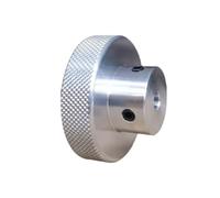 1pcs 80mm×8mm Couleur argent Volant en alliage d'aluminium, bouton d'axe de vis de table coulissante