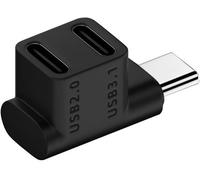 1Pcs Adaptateur Double Usb C Répartiteur De Données Usb 3.0 Type C Mâle,Haute Vitesse 10 Gbit/S, Compatible Avec Ordinateur Portable, Steam Deck, Supporte Charge Et Transfert De Données[Z256]