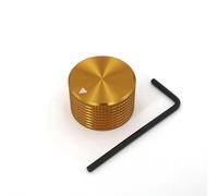 1pcs Alliage D'aluminium Solide 25 X 15,5mm Volume Contrôle Rotatif 6mm Dia Potentiomètre Bouton De Capuchon,Golden