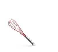 1PCS Balloon Whisk Stainless Steel 18/8 Wire Beater 8"10"12" Kitchen Cooking Tool No-Stick For Egg(12 Inch Red)