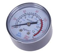 1PCS Black Bar air pressure gauge 13mm 1/4 bsp thread double scale for air compressor