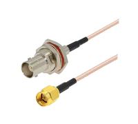 1pcs bnc à SMA Câble RG316 50 Ohm Pigtail SMA Mâle à Bnc Bouchon mâle Rf Câble de rallonge coaxiale Cordon coaxial Cordon 1 5cm En gros(BNC F to SMA M,15CM)