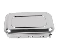 1pcs boîtes de rangement d'instruments chirurgicaux en acier inoxydable pour les chirurgies professionnelles, vétérinaire, salon de beauté, dentisterie, tatouage, piercing (9 pouces (avec trous))