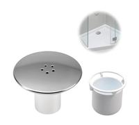 1Pcs Bonde de Douche, Capot Bonde Douche 90 mm/115mm, Universelle Remplacement de Couvercle de Prise de Drain de Douche, Fermeture Anti-odeurs, Couvercle de Prise de Drain de Douches (Blanc)