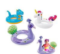 1Pcs Bouée Dinosaure/Licorne/Alpaga Enfant 58cm pour 2-6 Ans, Gonflable Inflateable pour Piscine, Bouée Gonflable de Tube, Anneau de Natation, Décoration pour Fête de Plage Partie Jeux Vacances