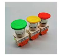 1PCS Button Switch Lay37-11m (PBC) Y090-11m Lay7-11m Mushroom Head Button 22mm Red Green Yellow NWPNLXEA(Green)