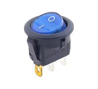 1PCS Car 12V 220V Round Rocker Dot Boat LED Light Toggle Switch SPST ON/OFF Top Sales Controls KCD1 NWPNLXEA(KCD1 BLUE,220V)