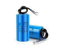 1Pcs CBB60 electronic starter Run Capacitor 450V AC Starting Capacitors 345681012141516182025303540457080100UF For Washing Machine EKFBQBGW(60UF Blue)