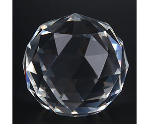 1pcs Clair Cristal Verre Boule sphère de Cristal, prismes suncatcher pour décor de Bureau Maison hôtel (80MM/3.15in)