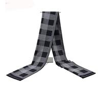 1PCS Classic Winter Men's Scarf Warm Black Gray Business Scarf Cashmere Plaid Scarf Men (Color : B Size : One Size) (E One Size)