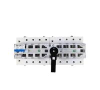 1PCS Commutateur de transfert double alimentation manuelle commande à 3 vitesses 3P 4P commutateur d'isolement de transfert 63A 80A 100A 125A disjoncteur(125A)