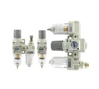 1PCS compresseur d'air pneumatique séparateur huile-eau en deux pièces AC2010 processeur de source d'air pompe à air filtre vanne de régulation de pression de gaz(AC4000-04)