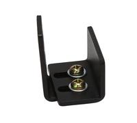 1Pcs Conception Simple Mur Monté Porte Coulissante Porte de la Base de Guidage de la Base InféRieure avec Support RéGlable Noir