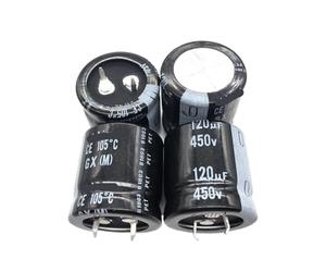 (1PCS) Condensateur électrolytique 450V120UF 25X25 120UF 450V 25 * GX Capacitance Meters