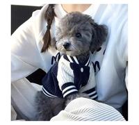 1pcs Cute Embroidered Pet Baseball Jacket Dog Clothes for Small Medium Dogs Cats, Warm Teddy Coat Puppy Spring Fashion Outfit(Blue,M)