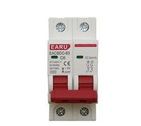 1pcs DC 1000V Solaire Mini Disjoncteur Interrupteur de Protection contre les Surcharges 6A-63A 2P DC1000V Photovoltaïque MCB PV (Size : DC 2P, Color : 6A)(25a)
