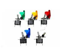 1PCS DC 12V 20A Car Auto Cover LED Blue Green Red White Yellow Light Toggle Switch Control On/Off Light (Color : Green) Controls Switches