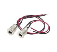 1PCS DC099 5.5 X 2.1mm 5.5 X 2.5mm DC Power Socket Threaded Female Connector Adapter with 20AWG Cable Wires DC-099 10CM 20CM(with Cable,5.5X2.1MM,Line length20CM)