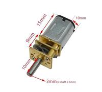 1pcs DC3V/6V/12V N20 Speed Reduction Metal Gear electronic starter DIY Robot Car Lock 15/30/50/60/100/200/300/500/1000RPM RUAJOGYNVM(STYLE4,3V)