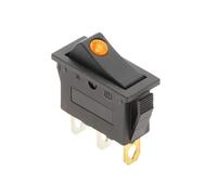 1pcs DOT-2D3P-YELLOW-LED KCD3 220V ON/OFF SPST Rocker Switch Single Pole Single Throw 20A 125VAC