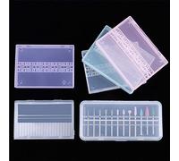 1pcs Drill Nail Bit Boîte de Rangement Vide Afficher Porte-conteneur Fraise Machine Acrylique manucure accès Couleur aléatoire