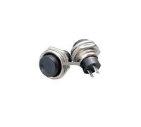 1PCS DS-212 Momentary SPST NO Red/Gray/Green/White/Black/Blue/Yellow Round Cap Push Button Switch AC 125V 3A DS212 NWPNLXEA(Nero)