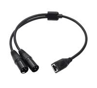 1Pcs Dual 3Pin XLR Male to RJ45 Adapter RJ45 to Dual XLR DMX Cable for DMX-CON Controller Series and Recording Studio