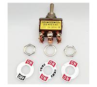 1PCS E-TEN Auto Toggle Switch AC 250V 16A 2/3/4/6/12 Pin ON-OFF-ON 2/3 Position Silver with Waterproof Cap NWPNLXEA(E-TEN1021)
