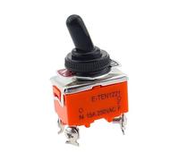 1PCS E-TEN1221 4Pin SPST 4 Terminal ON-OFF 15A 250V Toggle Switch Rocker Switch The Power Switch E-TEN 1221 Orange NWPNLXEA(1221 and CAP)