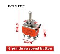 1PCS E-TEN1322 15A/250V 6 pin Switch Cap On-Off-On Miniature Toggle Switches orange NWPNLXEA(E-TEN1322 N Cap)