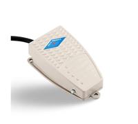 1PCS EKW-5A-B Instantaneous Control Foot Switch Aluminum Shell Self-resetting Silver Control With Wire Power Supply NWPNLXEA