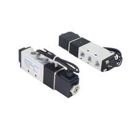 1PCS Électrovanne pneumatique 1/8 voies, Port 5/2 "BSP M5 12V 24v DC, 4V110-06 4V110-M5, vanne de contrôle avec fil type de prise de plomb(4V110-06_220V)