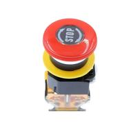 1PCS Emergency Power Push Button Switch LA38-11ZS stop Mushroom Head Emergency Stop Button Switch Self-Locking 22mm NWPNLXEA