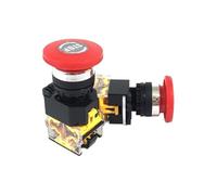 1PCS Emergency Power Push Button Switch LA38-11ZS stop Mushroom Head Emergency Stop Button Switch Self-Locking 22mm NWPNLXEA