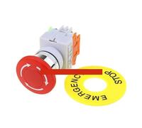1PCS Emergency Stop Switch Push Button Mushroom PushButton 1NO 1NC LAY37-11ZS NWPNLXEA(LAY37-11ZS stopslice)