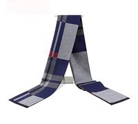 1pcs Fashion Winter Men's Scarf Warm Black Gray Business Scarf Cashmere Plaid All-Match Scarf Men (Color : E Size : One Size) (B One Size)