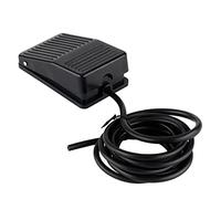 1pcs Foot Pedal Switch SPDT on Off 1NO 1NC Nonslip Metal Momentary Foot Power Switch AC250V 10A (Size : Black 2M)