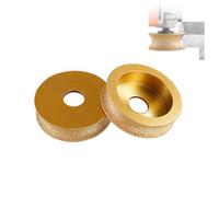 1pcs Fraise DiamantéE Pour Bord ExtéRieur,75mm Meule DiamantéE BraséE Sous Vide Bord Demi-Rond Profilé De Bordure (15mm)