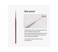 1Pcs French Stripe Nail Art Liner Brush Set 3D Tips Line Stripes DIY Drawing