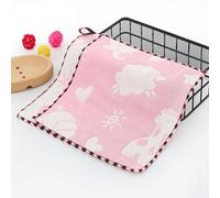 1pcs Handkerchief Cotton Baby Cotton Six-Layer Small Towel Square Hand Towel Gauze Handkerchief Saliva Towel Bathroom Toiletries - Type 25x25cm #T