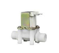 1pcs High Temperature Resistant plastic Solenoid Valve DC12V DC24V for Water Control | DN10 DN15 External Thread devise(DN10 Dc24v-normally Open)