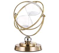 1Pcs Hourglass Sand Timer Large Rotating Brass Clock with pour La Maison, Bureau(White,30min)