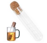 1Pcs Iltre à Thé,Infuseur à Thé en Verre Résistant à La Chaleur,Tube D'infuseur À Thé,Filtre À Thé Transparent,Pour Théière,Café,Mug,Tasse,Bouteille,Haut de 15,5 Cm,Diamètre 3 Cm