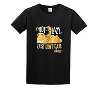 1PCS I'm Not Lazy, I Just Don't Care Men Adult Short Sleeve Black S