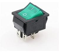 1pcs interrupteur à bascule à verrouillage interrupteur d'alimentation E/S 4/6 broches avec lumière 16A 250VAC 20A 125VAC KCD4 (Color : 2, Size : 6PIN)(3,4PIN)